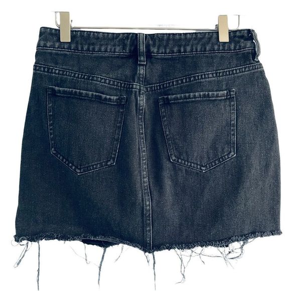 EUC Pacsun Distressed Black Jean Skirt - Picture 6 of 16